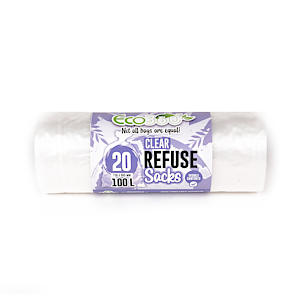 20 Clear Recycling Sacks 100L