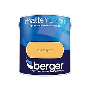 Berger 2.5L Matt Emulsion Mustard Pot