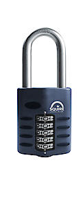 Squire Heavy Duty Padlock (Cp60/2.5) - Long Shackle - 5 Wheel Combination (Blue, 60 Mm)