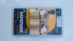 L27841 - Defender Brass Open Shackle Padlock