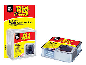 The Big Cheese Ready-Baited Mouse Killer Station - Twinpack, White