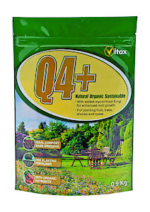 Vitax Ltd 6Qf901 Q4 Pelleted Fertilizer 0.9Kg Pouch