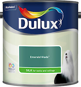 Dulux Walls & Ceilings | Silk Emulsion Paint |  Emerald Glade, | 1 x 2.5 Litres