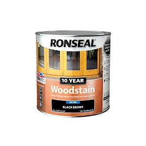 Ronseal 10 Year Woodstain Black Ebony 750Ml