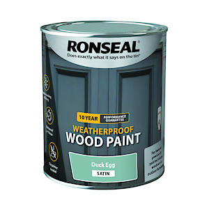 Ronseal 38792 10 Year Weatherproof Paint, Duck Egg Blue, 750Ml