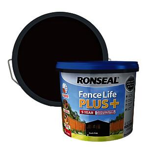 Ronseal Fence Life Plus+ Dark Oak 9 Litre