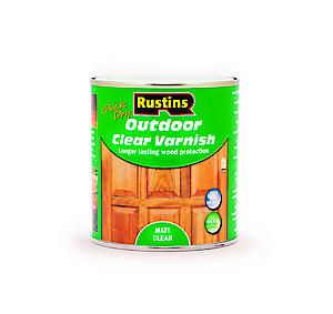 Rustins Outdoor Clear Varnish, Matt, 250 Ml