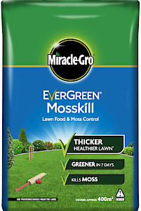Miracle-Gro Mosskill Lawn Food And Moss Control, 14kg Bag - 400 M2