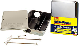 The Big Cheese Tvs175 Ultra Power All-Weather Bait Station, Silver