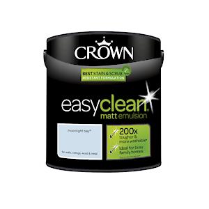 2.5L Crown Easy Clean Matt Emulsion Multi Surface Paint – Moonlight Bay