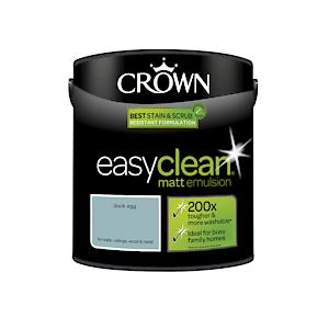 2.5L Crown Easy Clean Matt Emulsion Multi Surface Paint – Duck Egg