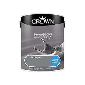 Crown 5 Litres City Break Matt Emulsion Paint