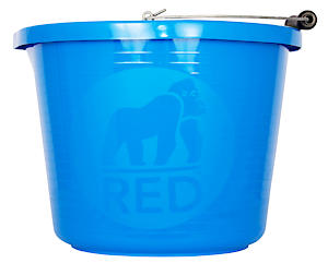 Red Gorilla Premium Builder's Bucket | 14 litre, 3 Gallon | 1 x Blue
