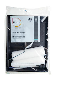 Harris Essentials Walls & Ceilings Twin Set 1 X Tray, 1 X Frame, 2 X Roller Sleeves 9"