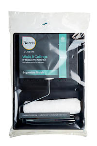 Harris Ultimate Walls & Ceilings Set | With Tray, Frame, 1 X Medium Pile Roller Sleeve | 9In