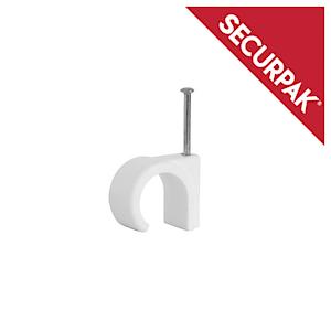 Cable Clips Round White 5.0mm(40)