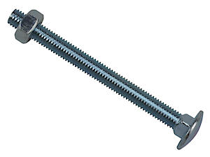 Carriage Bolt & Nut Zp M6 X 75Mm Bag 10