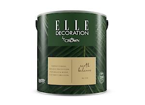 Elle Decoration By Crown 2.5L Flat Matt Emulsion Paint - Earth Balance No 328