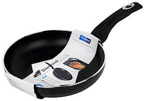 Diamond 20cm Black Non-Stick Frying Pan with Soft-Touch Handle