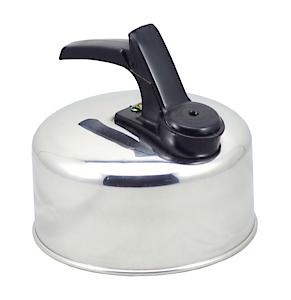 Pendeford Whistling Kettle,Polished Traditional Aluminium- Silver 2 Litre