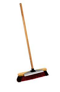 16" Utility Broom with Scraper