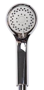 Croydex Amalfi Replacement Shower Head/Handset, Chrome Plated ABS Plastic