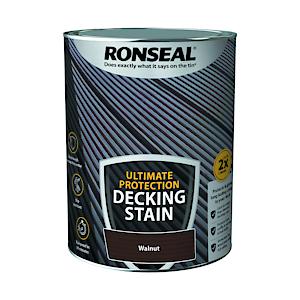 Ronseal Ultimate Decking Stain Walnut 5L, Paint