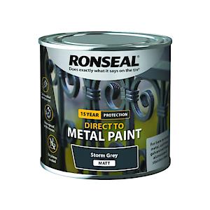 Ronseal Direct To Metal Paint Storm Grey Matt 250Ml