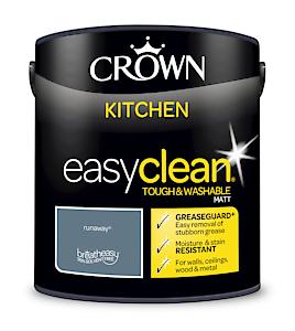 2.5L Crown Easyclean Kitchen Matt Emulsion Multi Surface Paint – Runaway