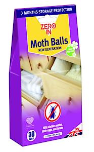 Zero In New Generation Moth Balls - 30-Pack