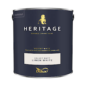 Dulux Heritage Paint | Linen White | Velvet Matt Wall Paint | 1 x 2.5L
