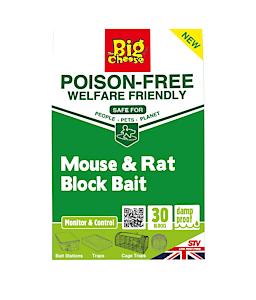 The Big Cheese, Poison-Free, Mouse & Rat Block Bait 10g x 30