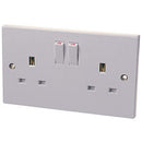 13A Switched White Plastic Socket