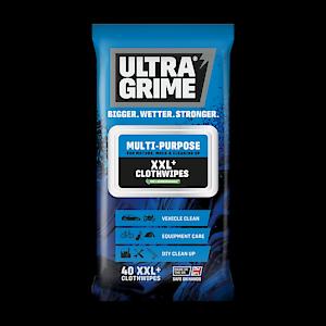 Ultragrime Multi-Purpose Original Xxl+ Clothwipes (40 Thick Large Wipes)