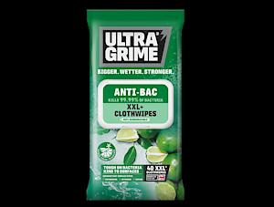 UltraGrime Antibacterial Wipes 40 Thick Large Wipe Pack