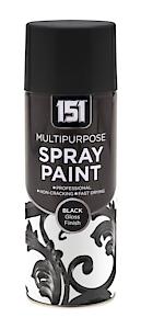 Target 151 Multi Purpose Spray Paint 400Ml Black Gloss