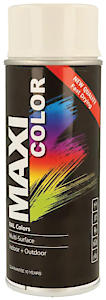 MAXI COLOR Quick Drying Spray Paint MATT White 2 x 400ml