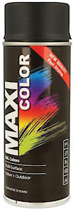 Maxicolor Quick Drying Spray Paint MATT Black 400ml | Full Case Offer 12 x 400ml