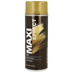 MAXI EFFECT Quick Drying Spray Paint Metallic Gold 2 x 400ml