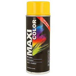 MAXI COLOR Quick Drying Spray Paint Gloss Rapeseed Yellow 400ml