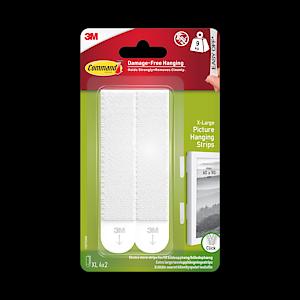 XL Pic Hanging Strips 4 Set White