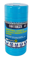 Dirteeze Antivirak Hand Ande Surafce Disinfection Wipes Blue