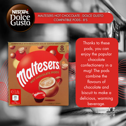 Maltesers Hot Chocolate - Dolce Gusto Compatible Pods - 8's