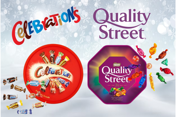 Twin Pack Offer Quality Street & Celebrations Twin Pack Festive Tubs