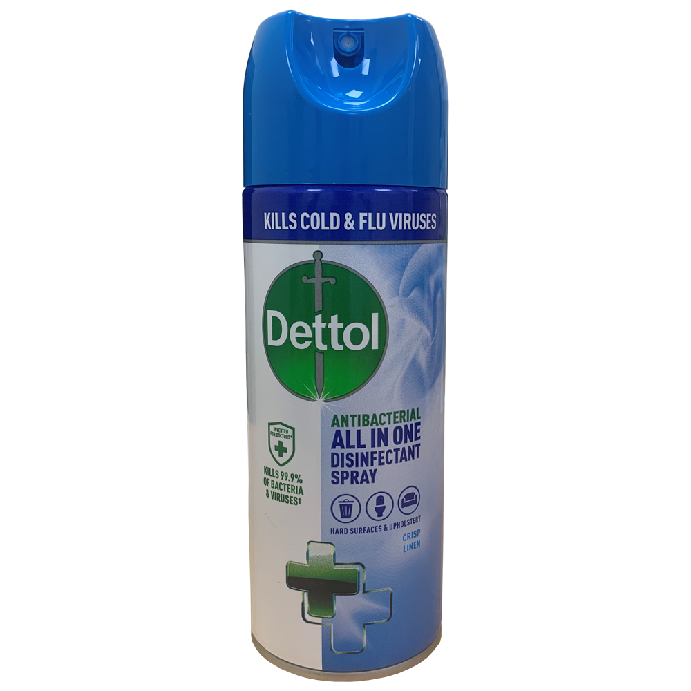 Dettol Antibacterial All-in-One Disinfectant Spray Crisp Linen 400ml 3021337 - UK BUSINESS SUPPLIES