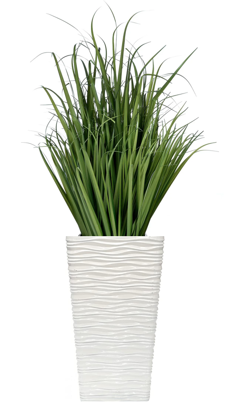 Fixtures High Gloss Glaze Wave MEDIUM 42cm Planter {White}
