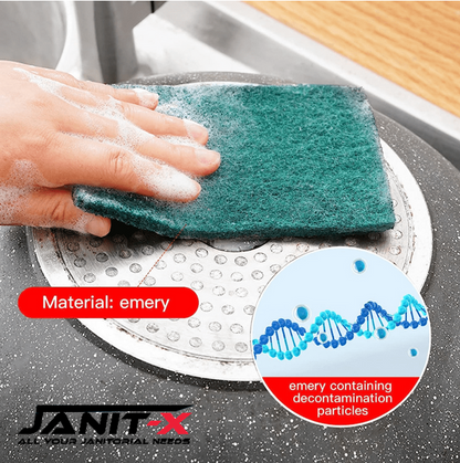 Janit-X Professional Use Large Kitchen Scourer Green 10-100 Pack