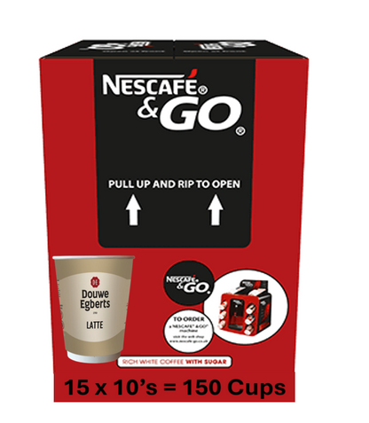 Douwe Egbert Pure Latte 12oz On The Go (10 Cups)