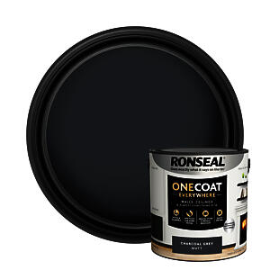 Ronseal One Coat Everywhere Paint Charcoal Grey Matt 2.5L