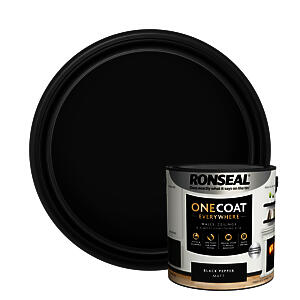 Ronseal One Coat Everywhere Paint Black Pepper Matt 2.5L